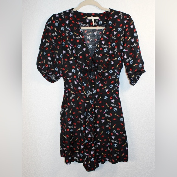 Maje Inobi Printed Floral-Jacquard Playsuit | Size 36 (US 2) - Picture 4 of 15